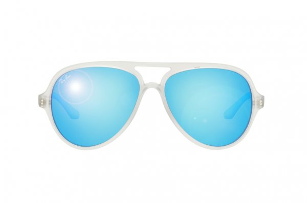 Sunglasses Ray-Ban Cats 5000 RB4125-646-17 Matte Transparent | Blue Mirror