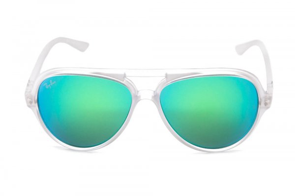 Sunglasses Ray-Ban Cats 5000 RB4125-646-19 Matte Transparent | Green Mirror