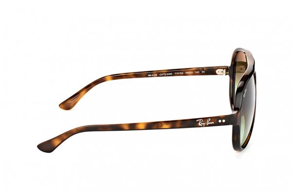 Sunglasses Ray-Ban Cats 5000 RB4125-710-A6 Shiny Havana | Faded Green