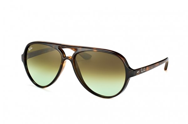 Sunglasses Ray-Ban Cats 5000 RB4125-710-A6 Shiny Havana | Faded Green