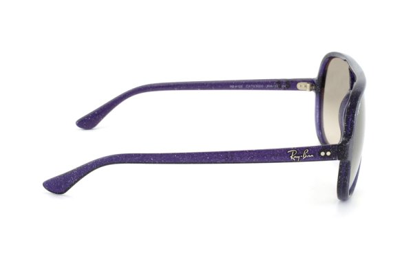 Sunglasses Ray-Ban Cats 5000 RB4125-806-32 Blue Violet Glitter/Gradient Grey