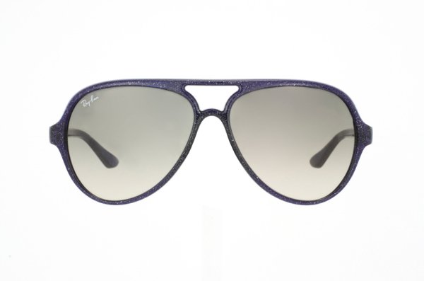 Sunglasses Ray-Ban Cats 5000 RB4125-806-32 Blue Violet Glitter/Gradient Grey