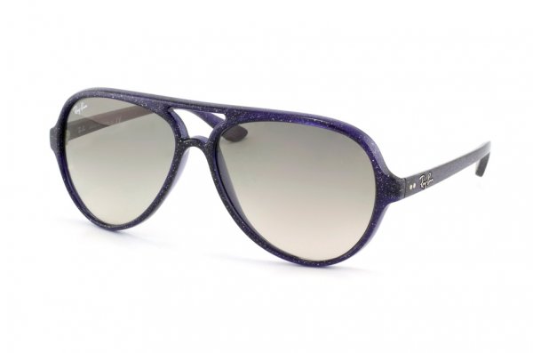 Sunglasses Ray-Ban Cats 5000 RB4125-806-32 Blue Violet Glitter/Gradient Grey
