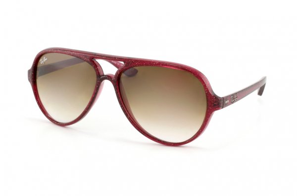   Ray-Ban Cats 5000 RB4125-807-51 Glitter Dark Pink | Faded Brown
