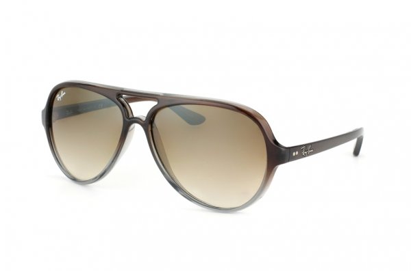   Ray-Ban Cats 5000 RB4125-824-51 Brown Faded Grey Transparent  | Faded Brown