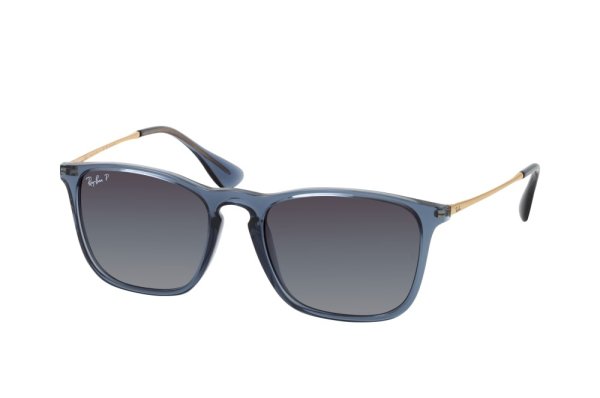   Ray-Ban Chris RB4187-6592-T3 Transparent Blue / Arista  | Dark Grey Polarized