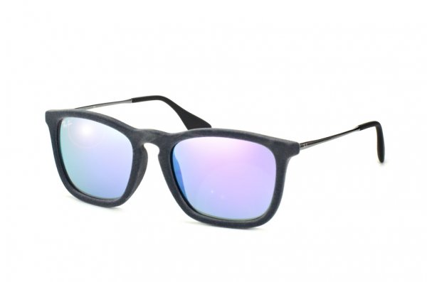  Ray-Ban Chris Velvet RB4187-6077-4V  Velvet Grey / Gunmetal | Grey Mirror Violet Solid 