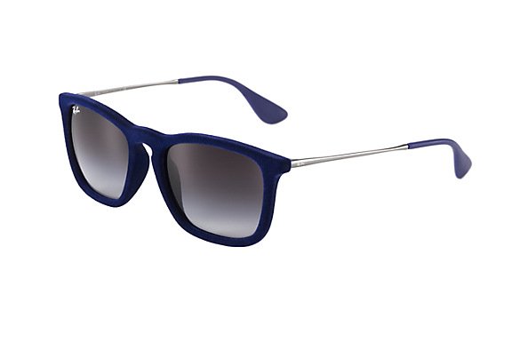   Ray-Ban Chris Velvet RB4187-6081-8G Velvet Blue/Gunmetal |  Grey Gradient Dark Grey Gadient