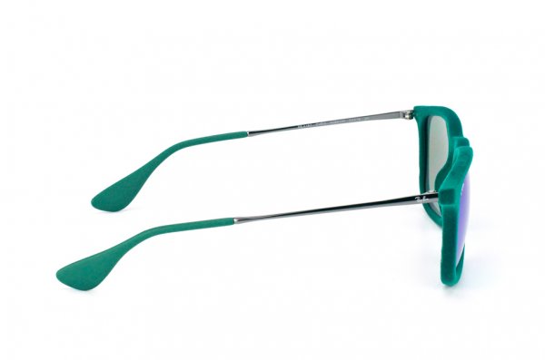   Ray-Ban Chris Velvet RB4187-6082-3R Green Gunmetal | Green Mirror Green Solid Color - Mirror