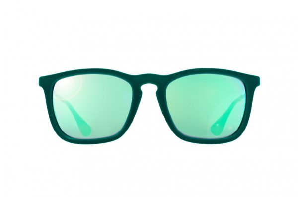   Ray-Ban Chris Velvet RB4187-6082-3R Green Gunmetal | Green Mirror Green Solid Color - Mirror