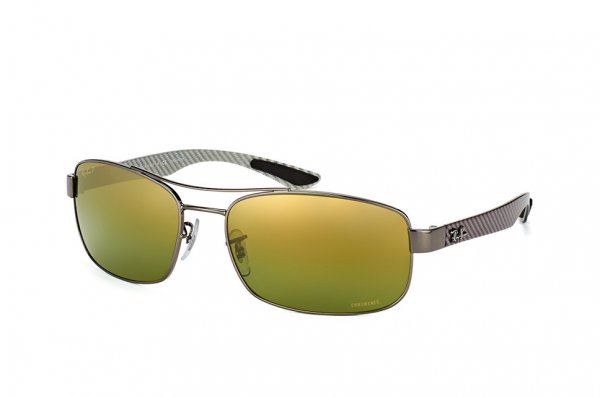   Ray-Ban Chromance Carbon Fibre RB8318CH-004-6O Gunmetal | Green Mirror Chromance Polarized