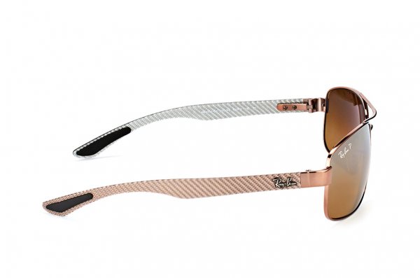   Ray-Ban Chromance Carbon Fibre RB8318CH-121-A2 Gunmetal | Chromance Polarized Brown Mirror 