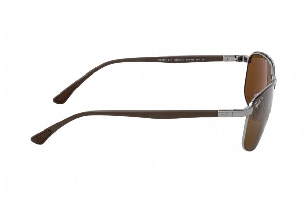   Ray-Ban Chromance RB3671CH-9203-AN Black / Silver | Dark Brown Polarized