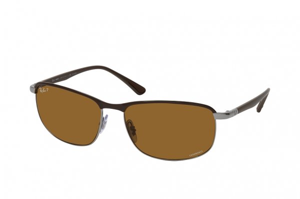   Ray-Ban Chromance RB3671CH-9203-AN Black / Silver | Dark Brown Polarized