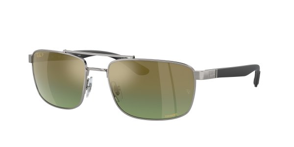   Ray-Ban Chromance RB3737CH-004-6O Gunmetal / Green | Green Mirror Polarized