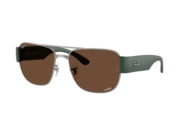   Ray-Ban Chromance RB3756CH-004-AN Gunmetal / Dark Green| Dark Brown Polarized