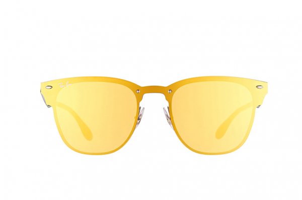   Ray-Ban Clubmaster Blaze RB3576N-9037-7J Yellow / Blue | Yellow / Orange Mirror