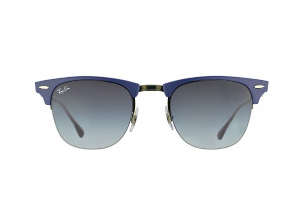   Ray-Ban Clubmaster LightRay RB8056-165-8G Blue / Ruthenium | Poly. Gradient Grey
