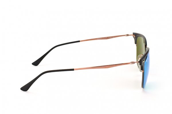   Ray-Ban Clubmaster LightRay RB8056-176-3R Black/ Light Brown | Green Mirror