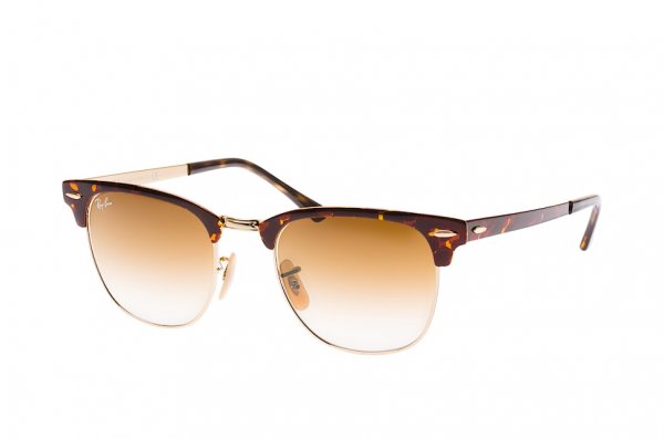   Ray-Ban Clubmaster Metal RB3716-9008-51 Contrast Havana | Gradient Brown