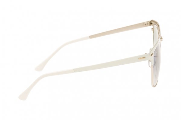   Ray-Ban Clubmaster Metal RB3716-9088-3F White / Silver | Gradient Light Blue