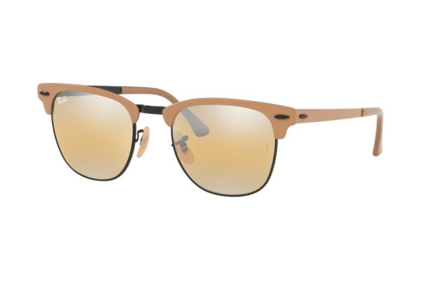   Ray-Ban Clubmaster Metal RB3716-9157-AG Bronze / Black | Yellow Bi-Mirror 