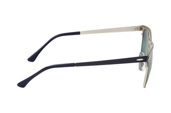   Ray-Ban Clubmaster Metal RB3716-9254-G6 Silver / Black | Blue Mirror Polarized