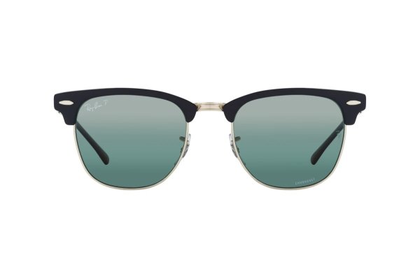   Ray-Ban Clubmaster Metal RB3716-9254-G6 Silver / Black | Blue Mirror Polarized