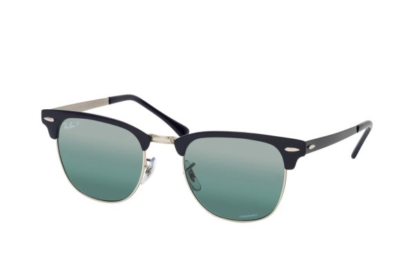   Ray-Ban Clubmaster Metal RB3716-9254-G6 Silver / Black | Blue Mirror Polarized