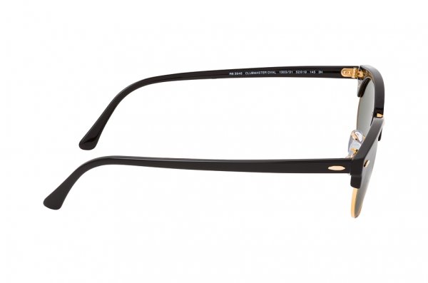   Ray-Ban Clubmaster Oval RB3946-1303-31 Black | Natural Green