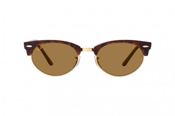   Ray-Ban Clubmaster Oval RB3946-1304-57 Dark Havana | Natural Brown Polarized