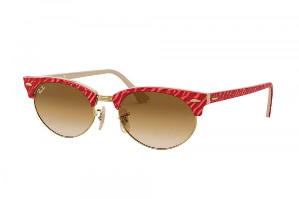   Ray-Ban Clubmaster Oval RB3946-1308-51 Red| Gradient Brown