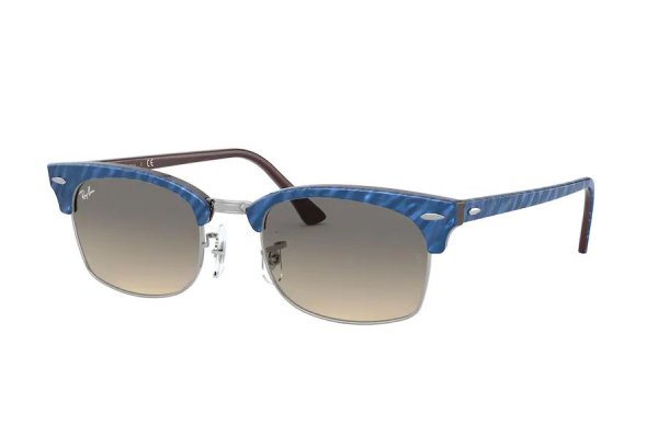   Ray-Ban Clubmaster Square Legend Gold RB3916-1310-32 Marble Blue | Gradient Grey