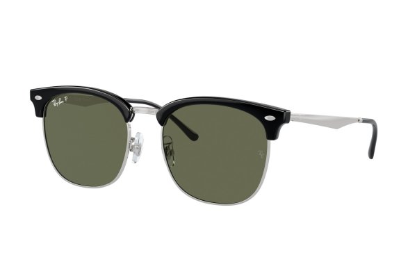   Ray-Ban Clubmaster Youngster RB4418D-6670-9A Black / Metalic | Natural Green Polarized