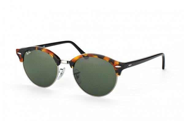   Ray-Ban Clubround Fleck RB4246-1157 Fleck Havana | Natural Green (G-15XLT)