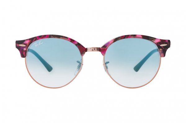   Ray-Ban Clubround Fleck RB4246-1257-3F Black / Brown / Pink | Gradient Light Blue