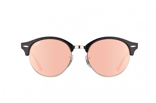   Ray-Ban Clubround RB4246-1197-Z2 Black | Pink Flash Lenses