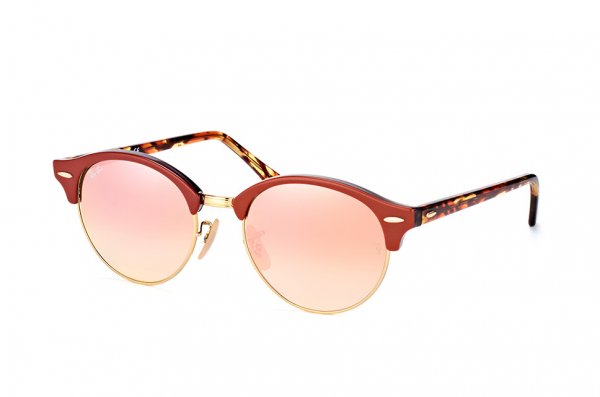   Ray-Ban Clubround RB4246-1220-7O Arista/Brown/Havana | Mirror Faded Brown