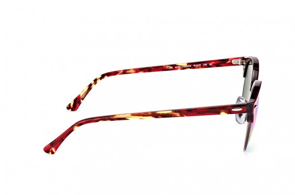   Ray-Ban Clubround RB4246-1222-C2 Vinous/Gunmetal | Violet Rainbow Mirror