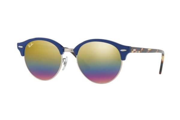   Ray-Ban Clubround RB4246-1223-C4 Blue/Silver | Orange Rainbow Mirror
