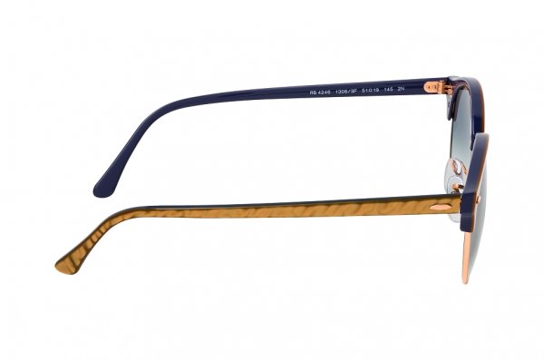   Ray-Ban Clubround RB4246-1306-3F Gold | Gradient Light Blue