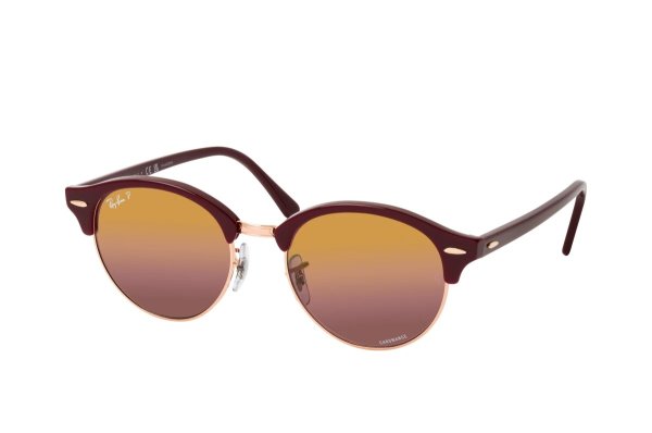   Ray-Ban Clubround RB4246-1365-G9 Vinous / Arista | Pink Mirror Polarized
