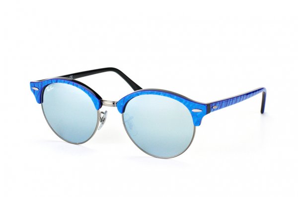  Ray-Ban Clubround RB4246-984-30 Blue | Crystal Blue Mirror
