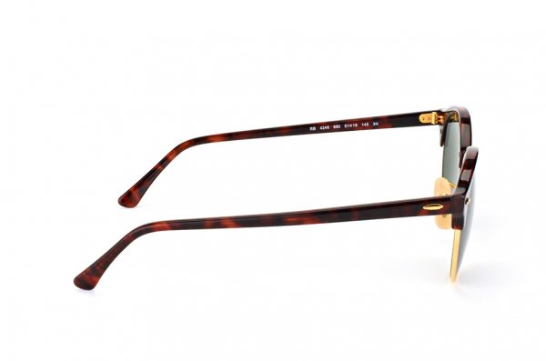   Ray-Ban Clubround RB4246-990 Havana | Natural Green (G-15XLT)