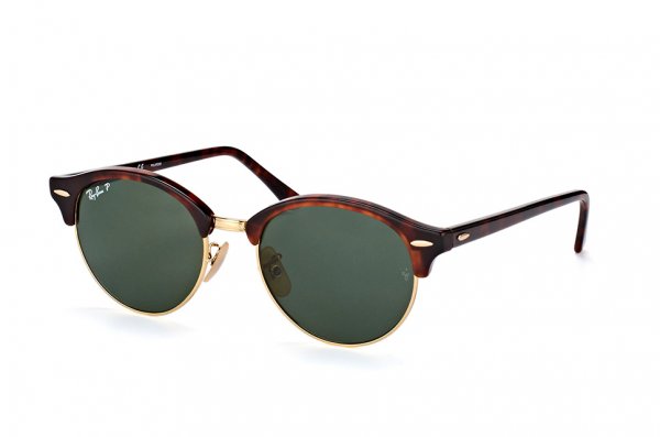   Ray-Ban Clubround RB4246-990-58 Havana/Arista | Polarized Natural Green