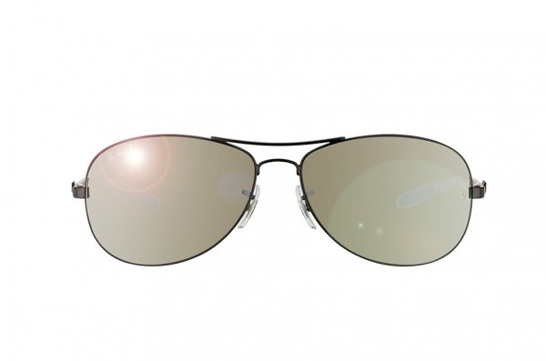   Ray-Ban Cockpit Carbon Fibre RB8301-002-K7 Black | APX Silver Gradient  Mirror Polarized