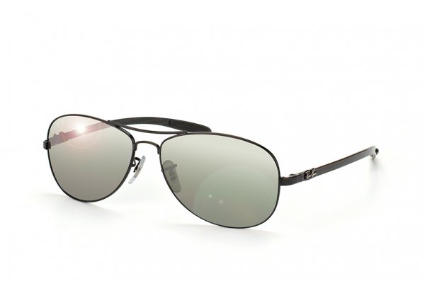   Ray-Ban Cockpit Carbon Fibre RB8301-002-K7 Black | APX Silver Gradient  Mirror Polarized