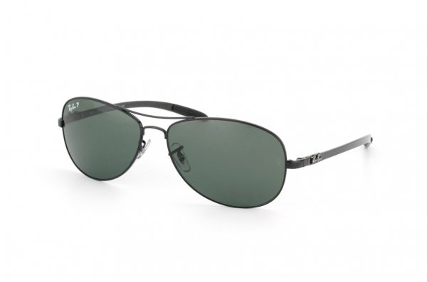   Ray-Ban Cockpit Carbon Fibre RB8301-002-N5 Black | Neophan Polar Green P3 Plus