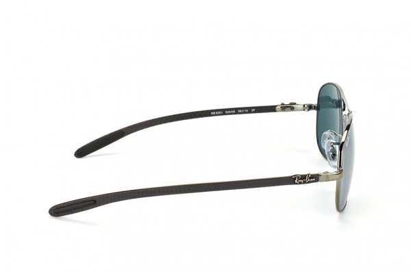   Ray-Ban Cockpit Carbon Fibre RB8301-004-K6 Gunmetal | APX Silver Mirror Polarized