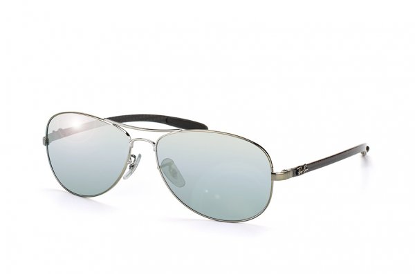   Ray-Ban Cockpit Carbon Fibre RB8301-004-K6 Gunmetal | APX Silver Mirror Polarized